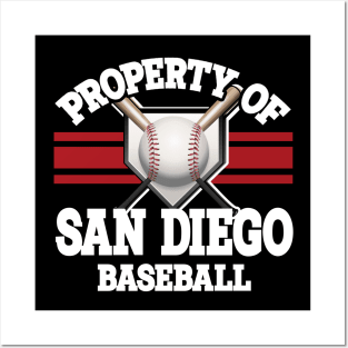 Proud Name San Diego Graphic Property Vintage Baseball Posters and Art